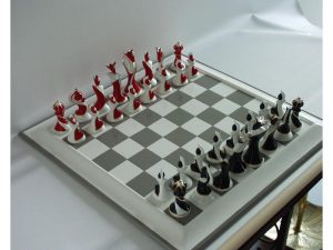 Bordspel schaakspel modern schaken 41 x 41 cm