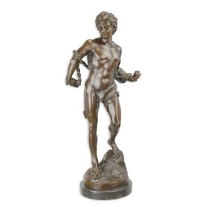 Halfnaakte man - Erotisch - Bronzen beeld