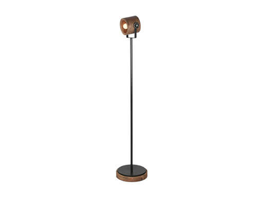 Mechanisch sessie Uitgebreid Vloerlamp - industriële lamp - met houten kap - trendy - H140cm -  trendybywave.nl