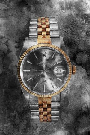 Ter Halle glasschilderij - Rolex watch - horloge