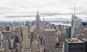 glasschilderij skyline New York | Wandkraft | City Life 029| 118x70cm