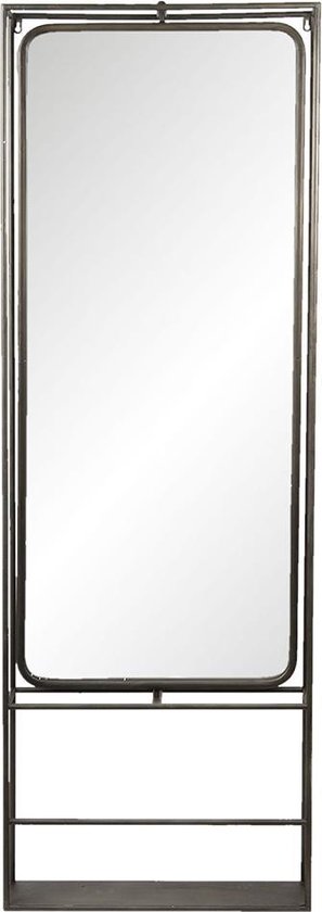 Staande Spiegel  - 60x13x180 cm - bruin ijzer Glas