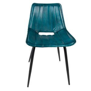stoel 46x52x79 cm Groen Leder Stoel Eettafelstoel Keukenstoel