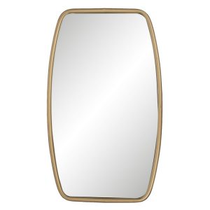 Wandspiegel 35x3x60 cm Goudkleurig Hout -  Metaal - Rechthoek Grote spiegel - wand spiegel