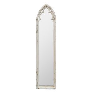 Spiegel - 28x120 cmWit Hout - grote spiegel - wand spiegel