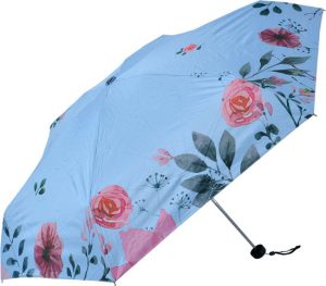 Paraplu Volwassenen - Ø 92x54 Blauw Polyester Bloemen