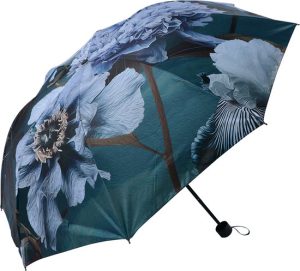 Paraplu Volwassenen - Ø 95x110 cm Groen Polyester Bloemen