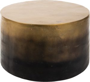 Bijzettafel Ø 60x40 cm Goudkleurig Aluminium Rond Side table Tafeltje