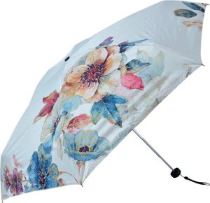 Paraplu Volwassenen - Ø 92x54 Wit Polyester Bloemen