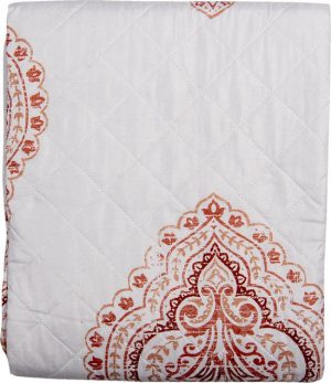 Bedsprei  - 240x260 cm -  Wit Rood Roze Polyester