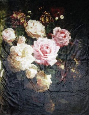 Plaid 130x170 cm Meerkleurig Polyester - Rechthoek Bloemen Deken Kleed Dekentje