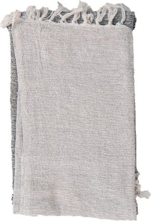 Plaid - 125x150 cm - grijs Katoen - Rechthoek Deken Kleed Dekentje