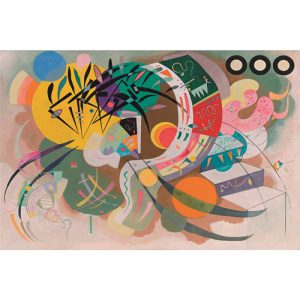 Dibond schilderij abstracte figuren 180x120 cm aluart Mondiart