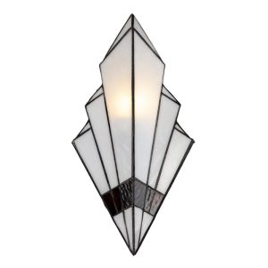 Wandlamp Tiffany - 23x13x43 cmE27- Wit