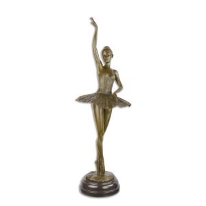 Bronzen beeld - Ballerina - Bronzen beeld dansende ballerina - H66,5 cm