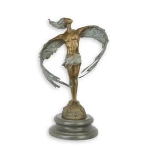 Man met vleugels - Bronzen beeld - Bronzen sculptuur - 31,7 cm H