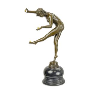 Bronzen beeld - "The Trickstress" - sculptuur - H46 cm