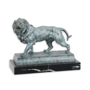 Bronzen beeld - Leeuw - sculptuur - 20,3 cm H