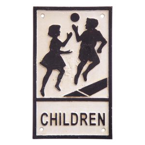 Wanddecoratie - Klassiek wandbord - Spelende kinderen