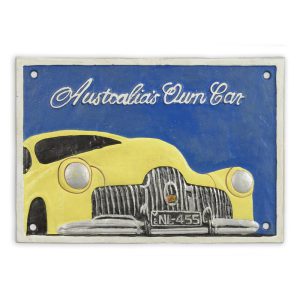 Metalen wandbord - Australia's Own Car, Australie's eigen auto - Wanddecoratie auto
