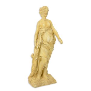 Resin beeld - vrouw met harp - sculptuur - H54,7 cm Baakman