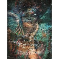 Dibond schilderij Vrouw abstract 60x80 cm aluart Mondiart