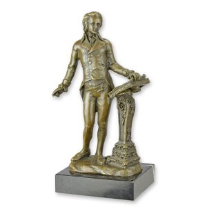 Beethoven - Bronzen beeld - Gedetailleerd sculptuur - h21 cm