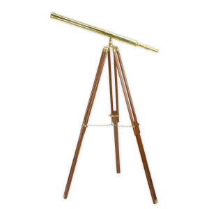 Telescoop - Verrekijker op standaard - Klassiek messing - 154 cm H