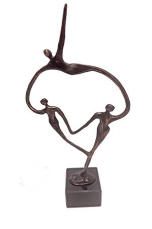 Brons beeld Sculptuur “Liaison” H 25 cm Martinique