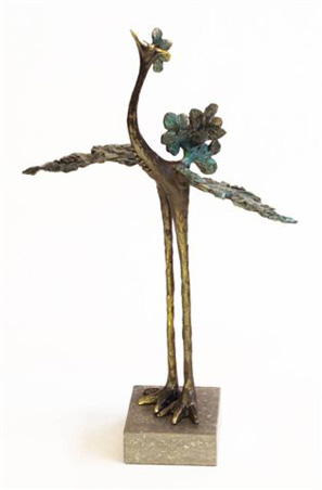 Brons beeld - Dieren sculptuur “de Paradijsvogel