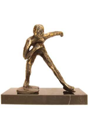 Brons beeld Sport sculptuur “Schaatser” H 15 cm Martinique