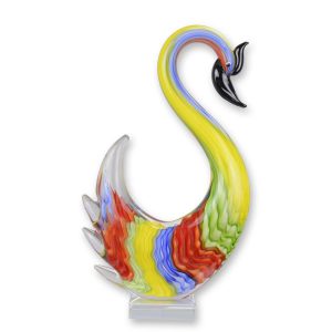 Sierlijke zwaan - Glazen beeldje - Murano Stijl - h35,5 cm