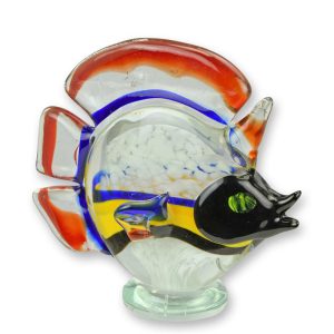 Discus vis - Glazen beeld - Murano stijl - h16,2 cm