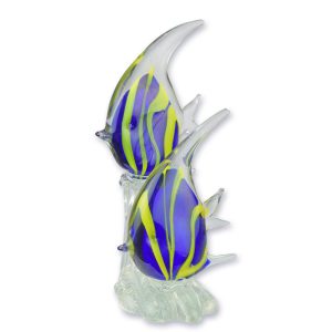 2 Maanvissen - Glazen beeld - Murano stijl - h30,1 cm