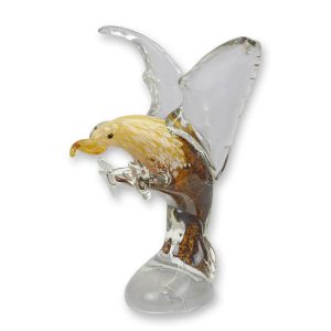 Adelaar in vlucht - Glazen beeld - Murano stijl - h27,5 cm