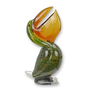 Pelikaan - Glazen beeld - Murano stijl - h25 cm