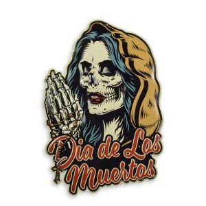 Tinnen wandbord - "Dia de Los Muertos" - met reliëf