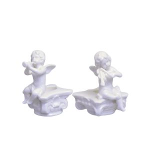 Kandelaar - Engeltjes Putto - Set van 2 - 8,8 cm H