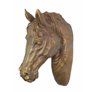Paardenhoofd - Wanddecoratie - hars en vezels - h46,6 cm