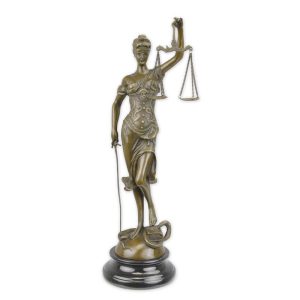 Vrouwe justitia - Bronzen beeld - Lady Justice - h40 cm