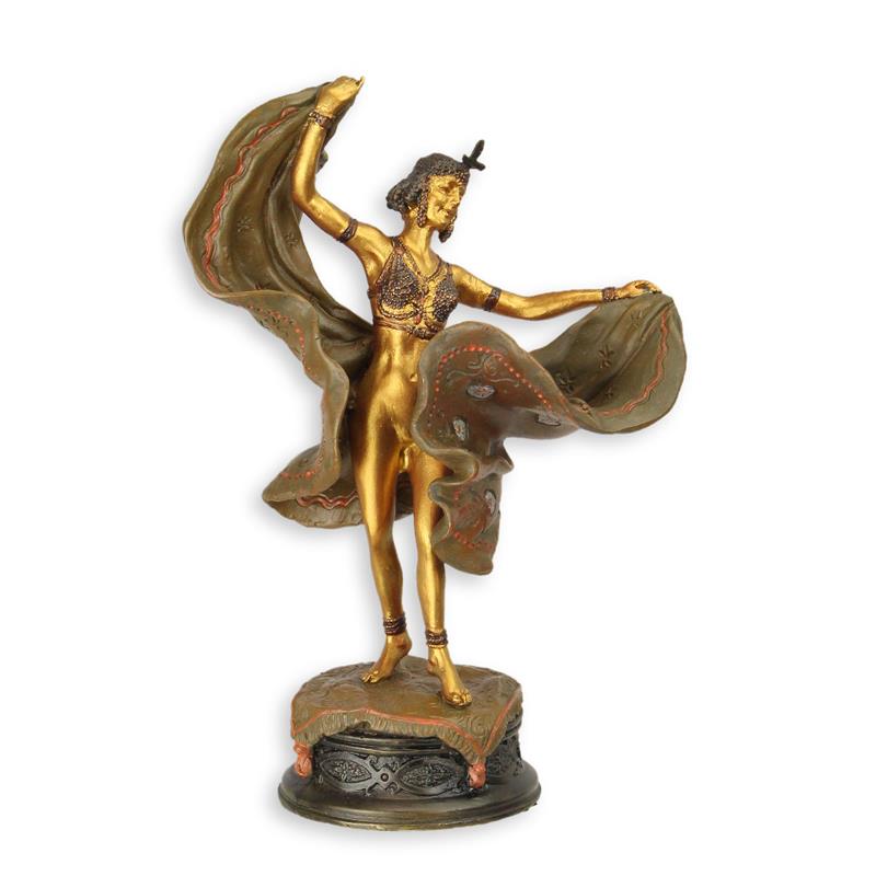 Bronzen beeld - danseres - decoratie - 16,1 cm H