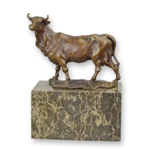 De Trotse Stier - Bronzen beeld - Gedetailleerd sculptuur - h17,5 cm