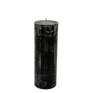 Stompkaars - zwart - 7x20cm - parafine - set van 3 - Branded by