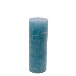 Stompkaars - Licht blauw - 7x20cm - parafine - set van 3 - Branded by