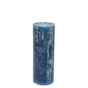 Stompkaars - donker blauw - 7x20cm - parafine - set van 3 - Branded by