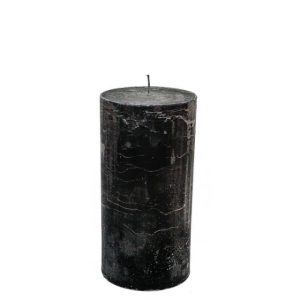 Stompkaars  zwart  Branded by - 10x20cm - parafine - set van 3