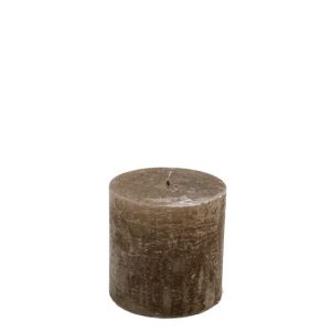 Stompkaars Metallicstone Branded by - 10x10 cm - set van 4 - parafine
