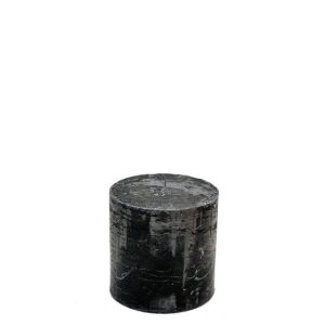 Stompkaars zwart Branded by - 10x10 cm - set van 4 - parafine