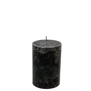 Stompkaars  black  Branded by - 10x15cm - parafine - set van 3