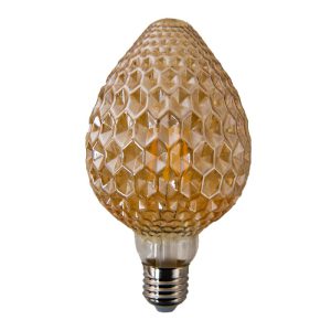 LED Lamp 9 cm E27/4W Beige Glas Gloeilamp LED